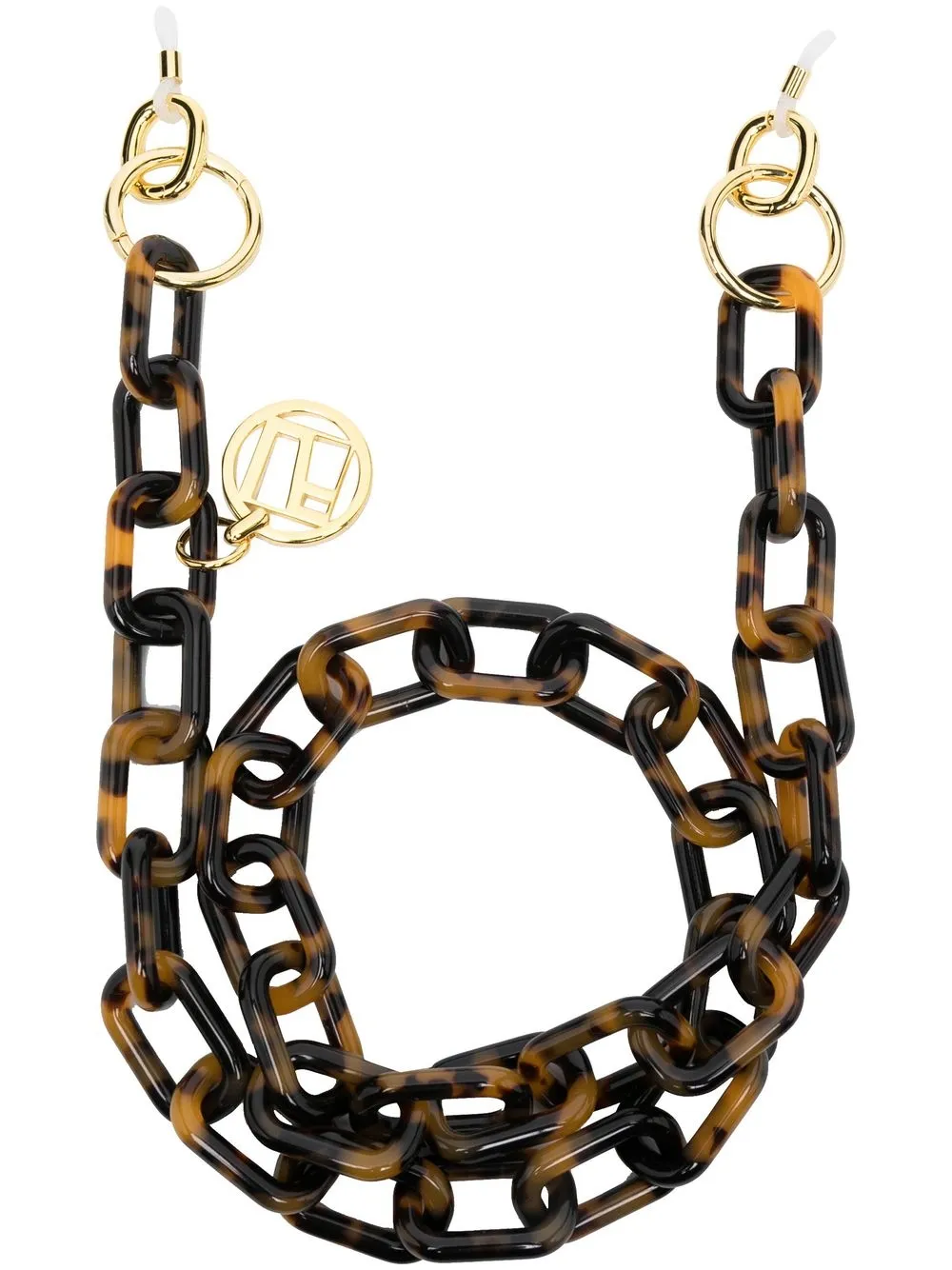

Linda Farrow T-Shell Square link chain - Brown