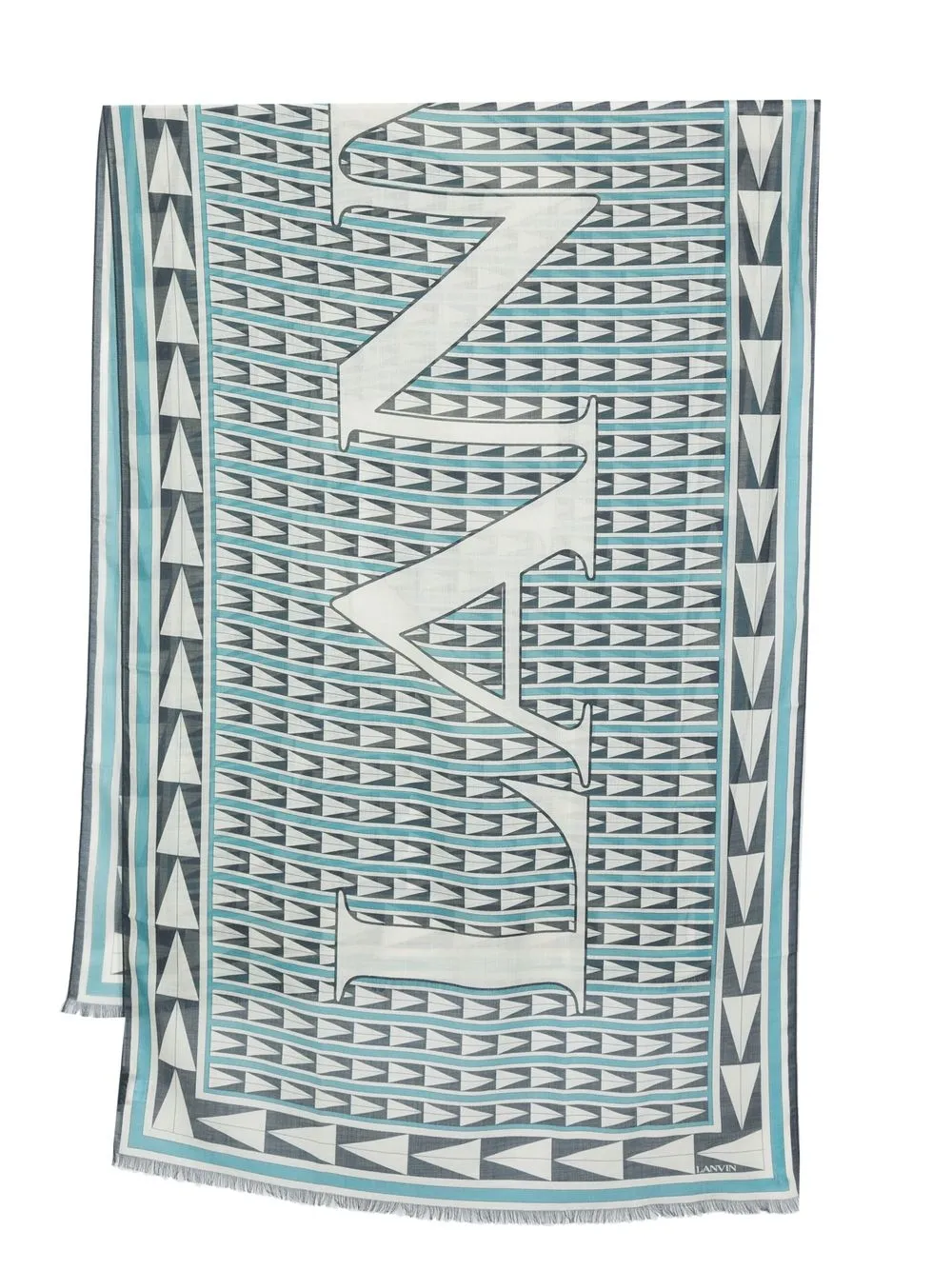 

Lanvin mascada con estampado geométrico - Azul