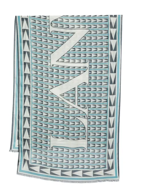 Lanvin geometric-print scarf