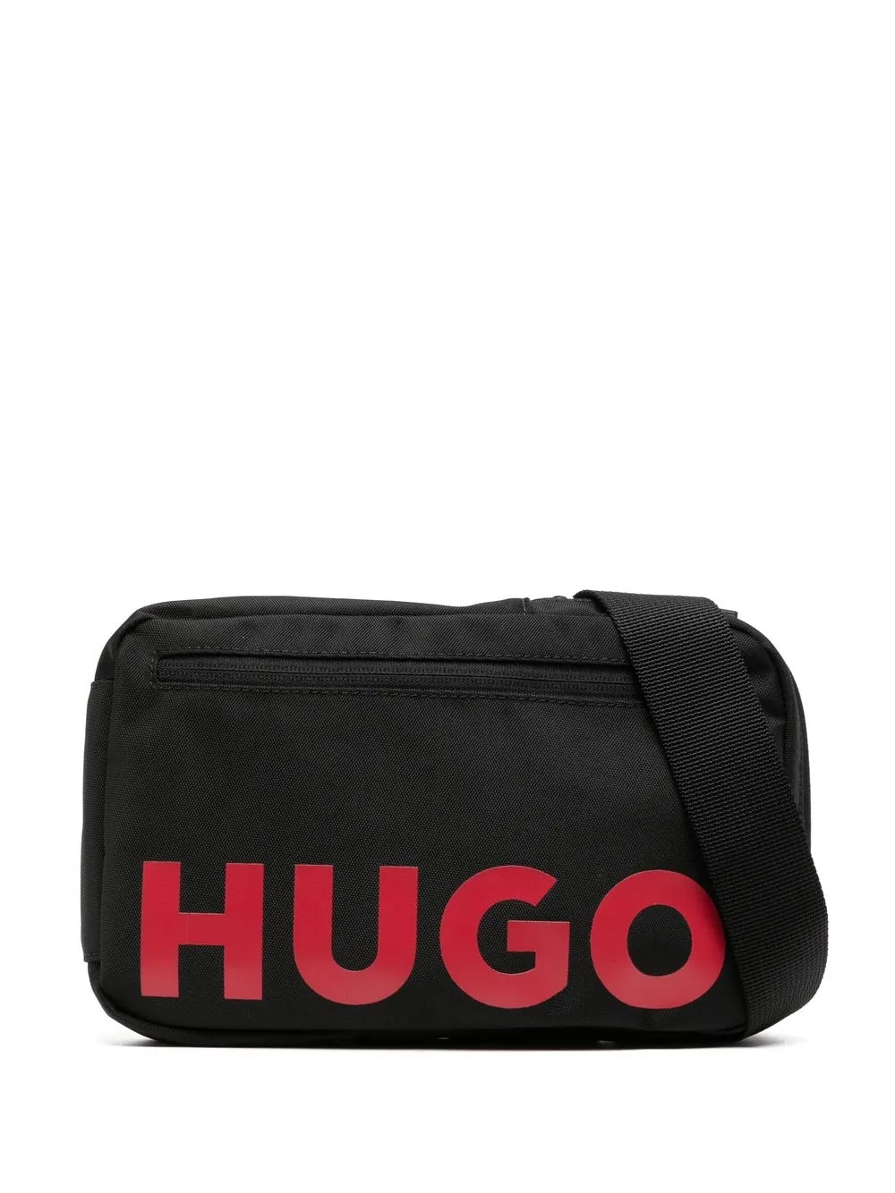 

HUGO logo-print messenger bag - Black