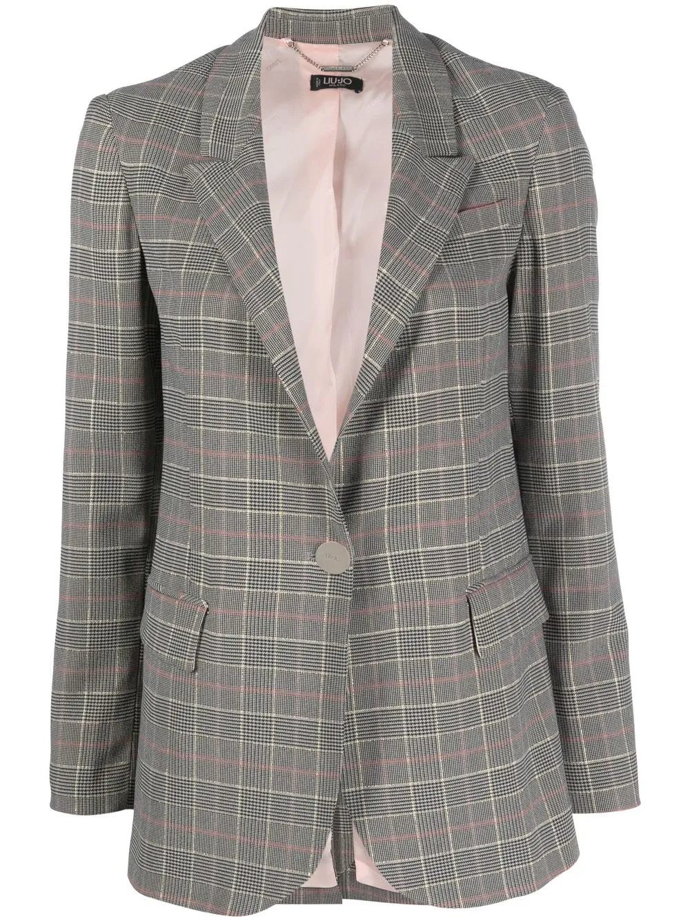 

LIU JO checked single-breasted blazer - Neutrals