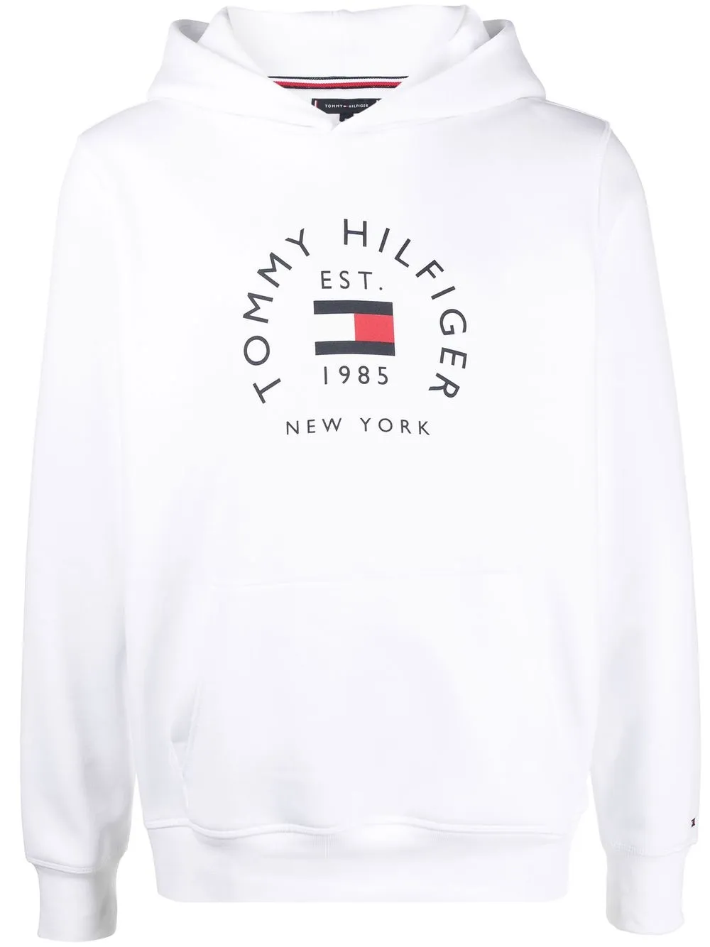 

Tommy Hilfiger logo-embroidered drawstring hoodie - White