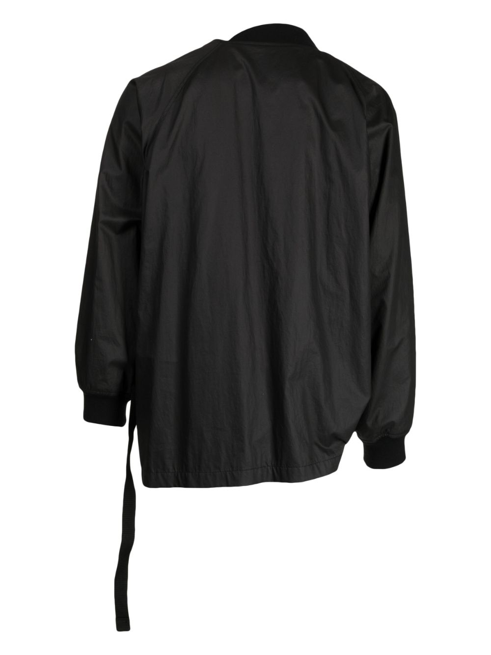 Shop Yoshiokubo Asymmetric Bomber Jacket In Black