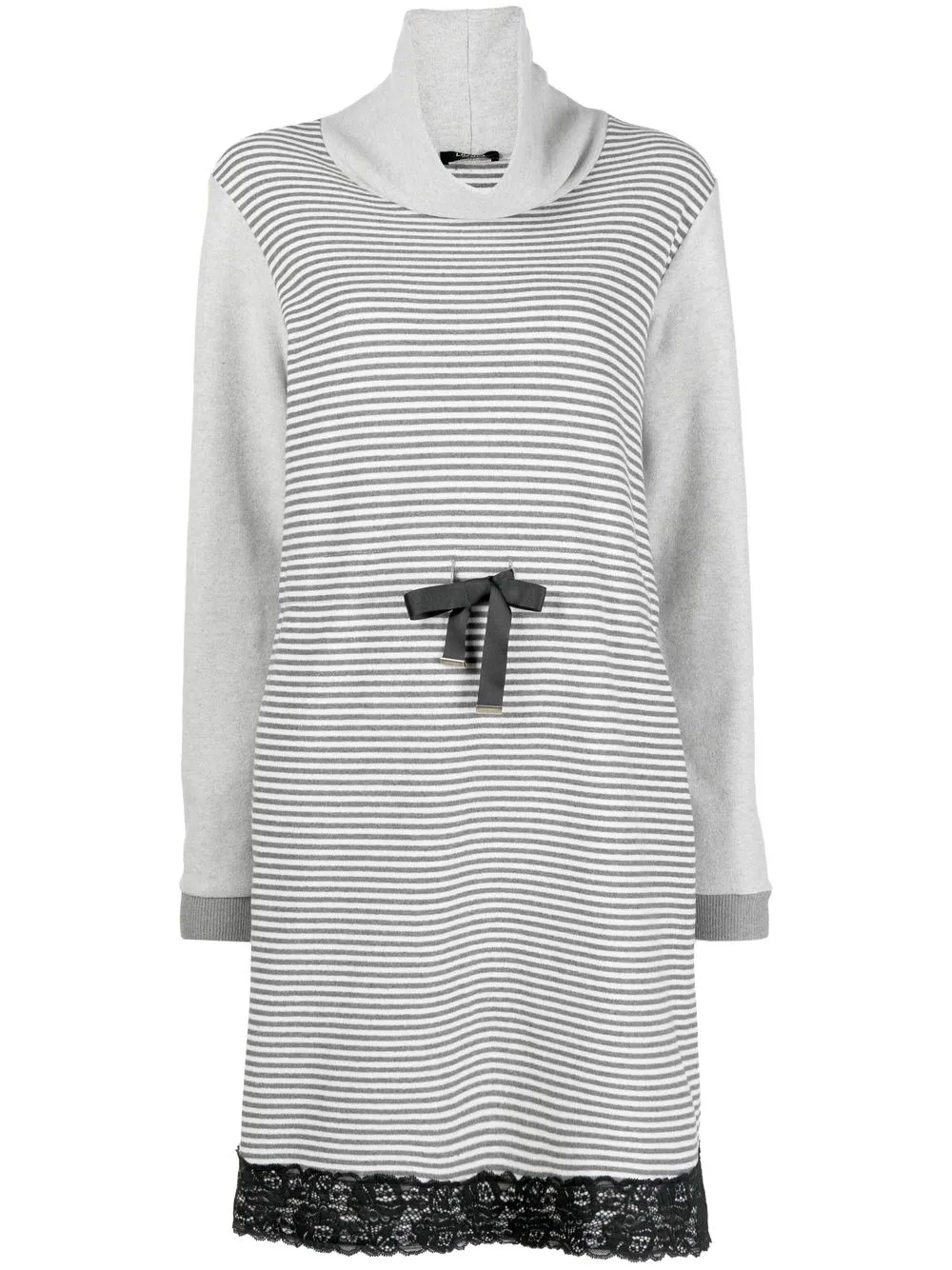 

LIU JO striped cowl-neck jumper dress - Grey