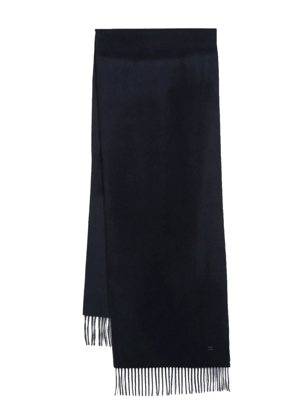 

Tommy Hilfiger logo-plaque cashmere scarf - Blue