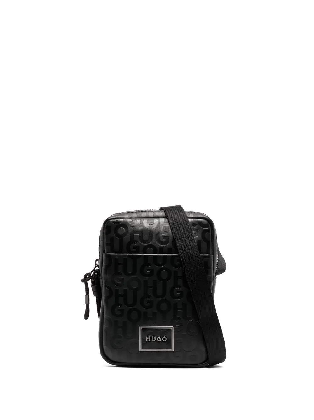 

HUGO logo-print messenger bag - Black
