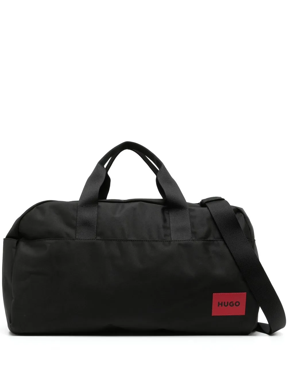 

HUGO logo-patch holdall - Black