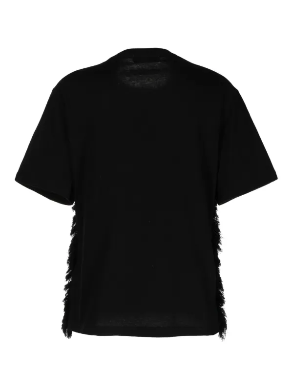 Muller Of Yoshiokubo fringe detail short sleeve T shirt Black FARFETCH TR