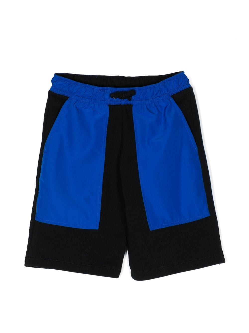 Marcelo Burlon County Of Milan Kids' Drawstring Colour-block Shorts In Blue