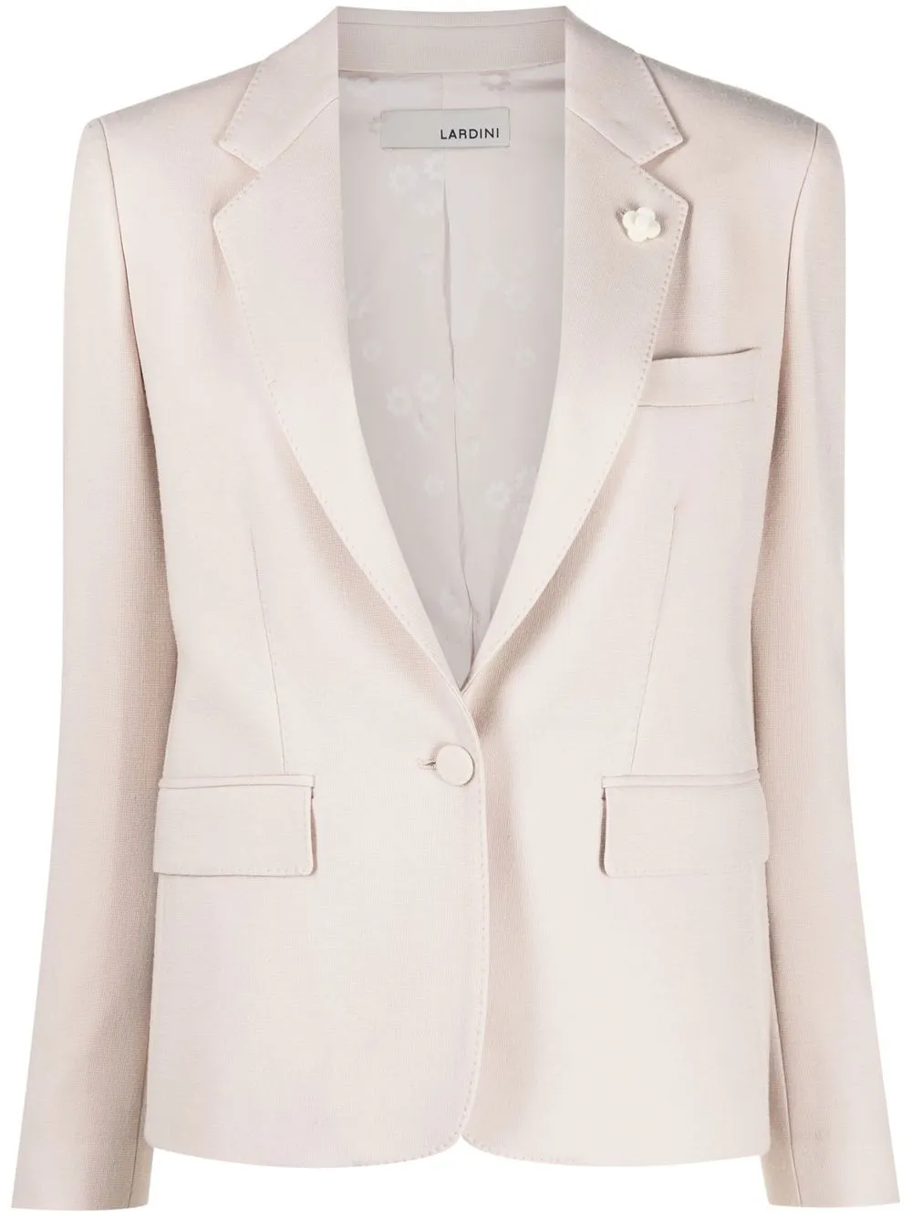 

Lardini Ancona floral-brooch blazer - Neutrals