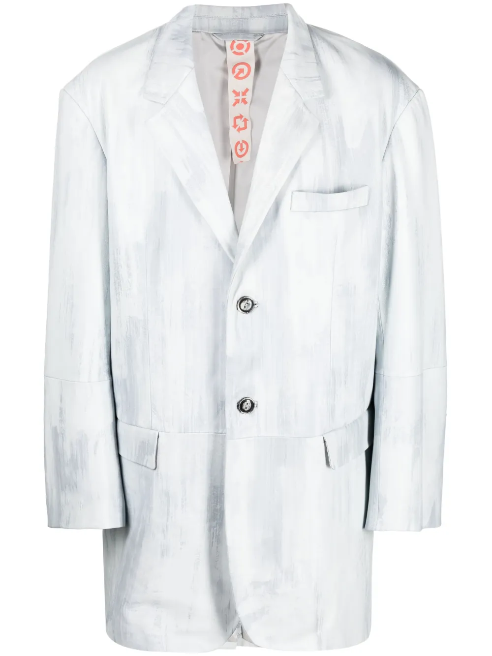 Acne Studios single-breasted leather jacket - Grey