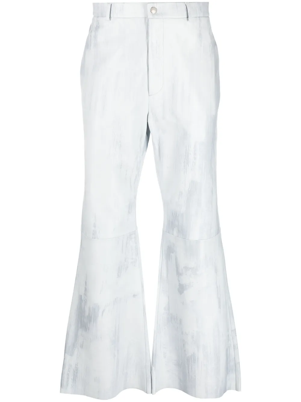 Acne Studios straight-leg leather trousers - Grey
