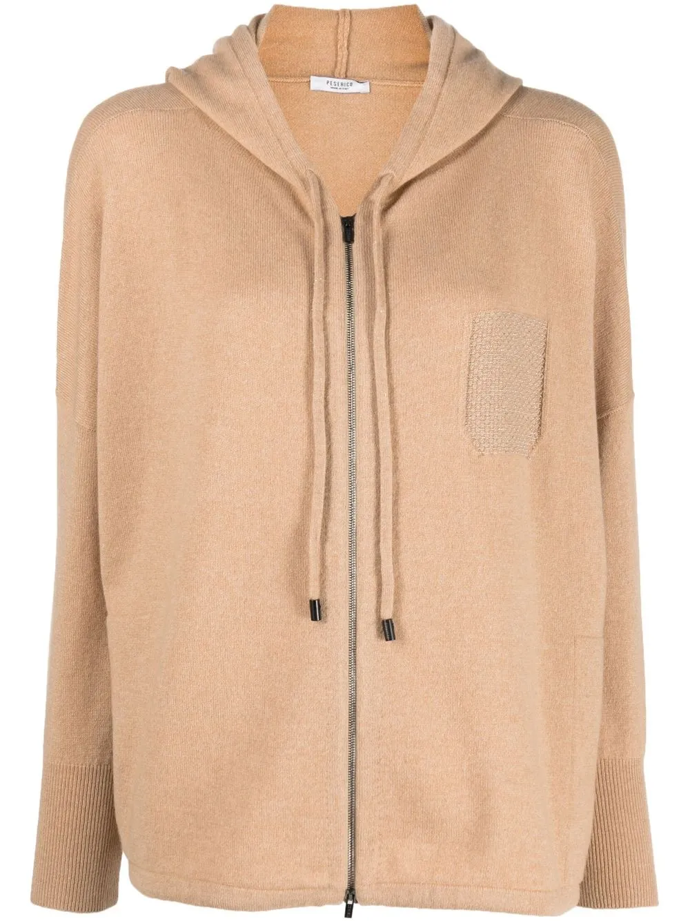 

Peserico hoodie tejido canalé con capucha - Neutro