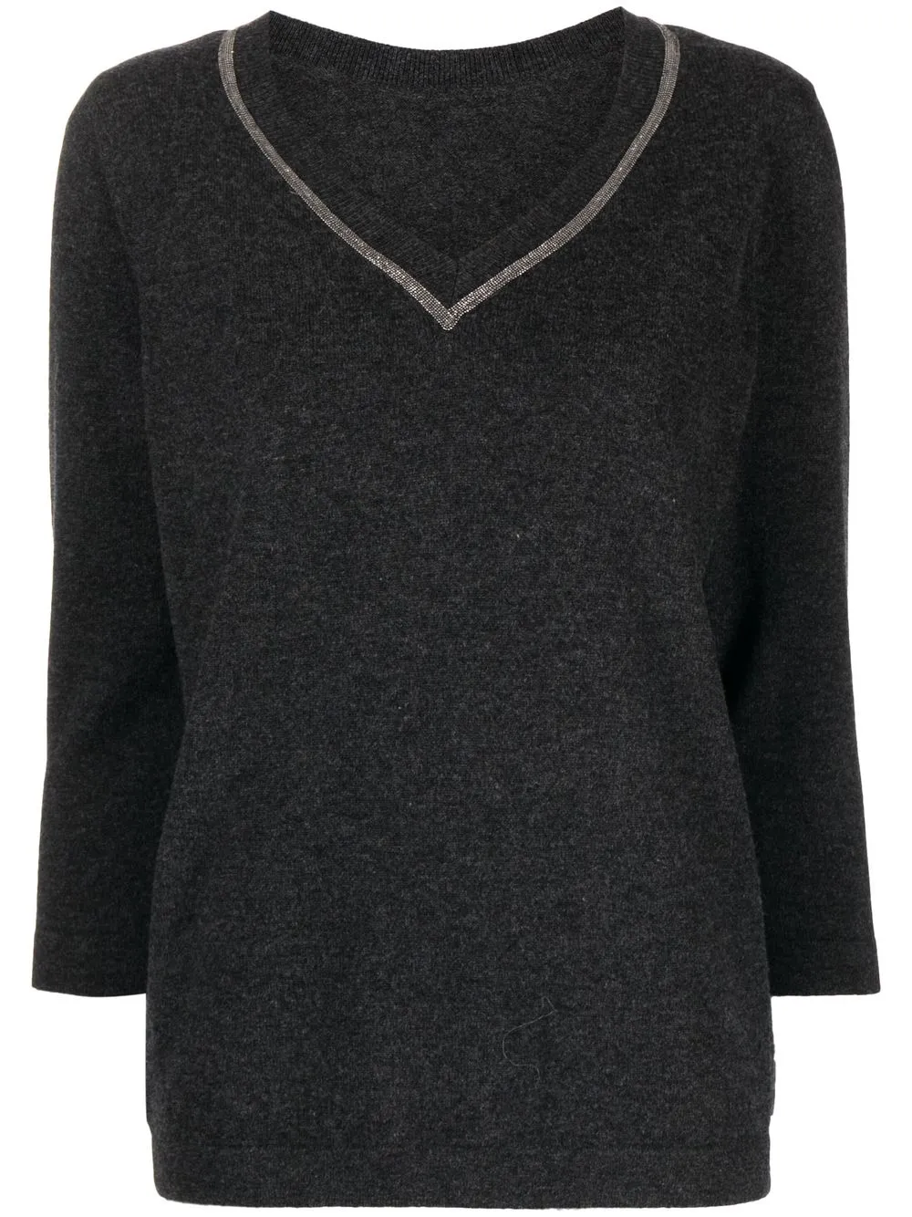 

Fabiana Filippi V-neck knit jumper - Grey