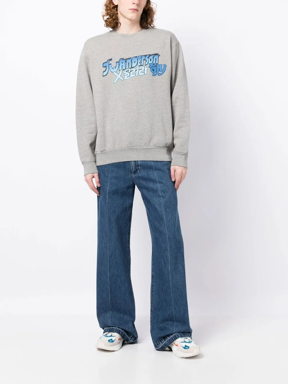 JW Anderson x Run Hany sweater met print - Grijs