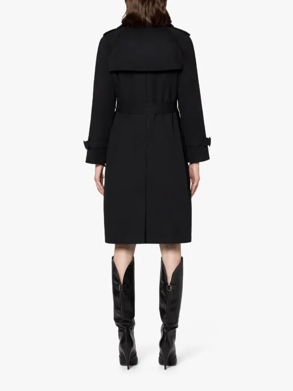 MUIRKIRK Black Cotton Trench Coat