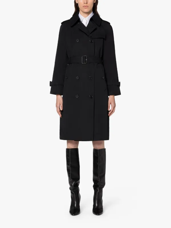 MUIRKIRK Black Cotton Trench Coat