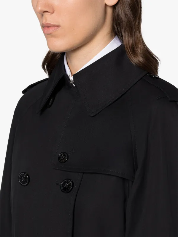 MUIRKIRK Black Cotton Trench Coat