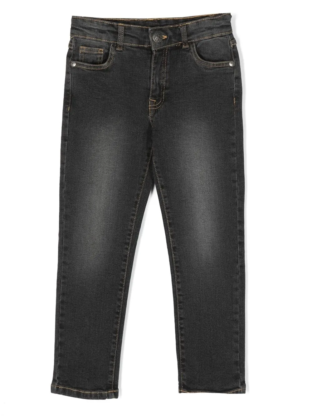 

John Richmond Junior logo-print straight-leg jeans - Grey