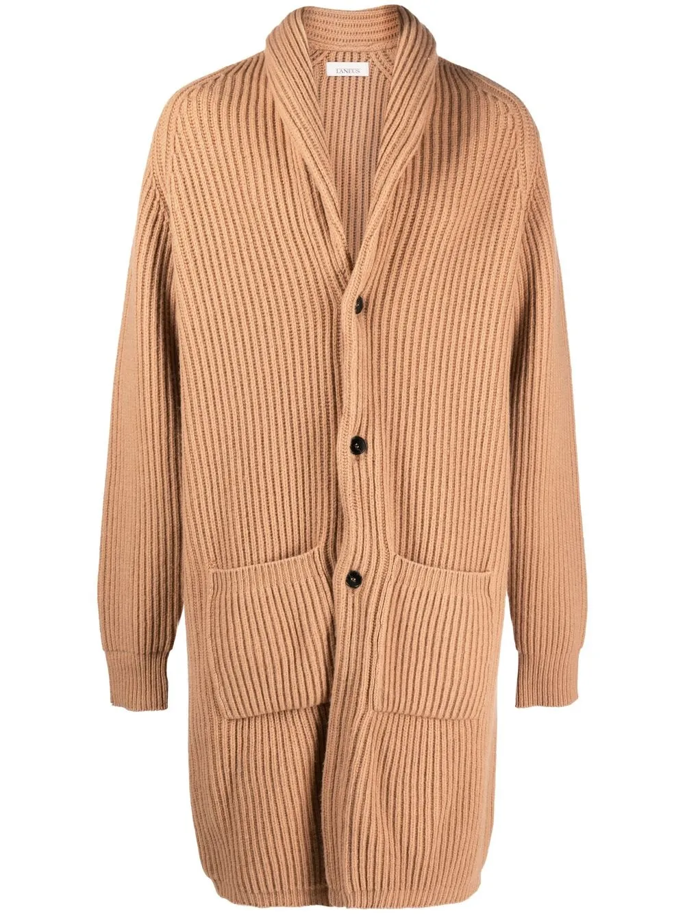 

ASPESI chunky-knit single-breasted cardi-coat - Neutrals