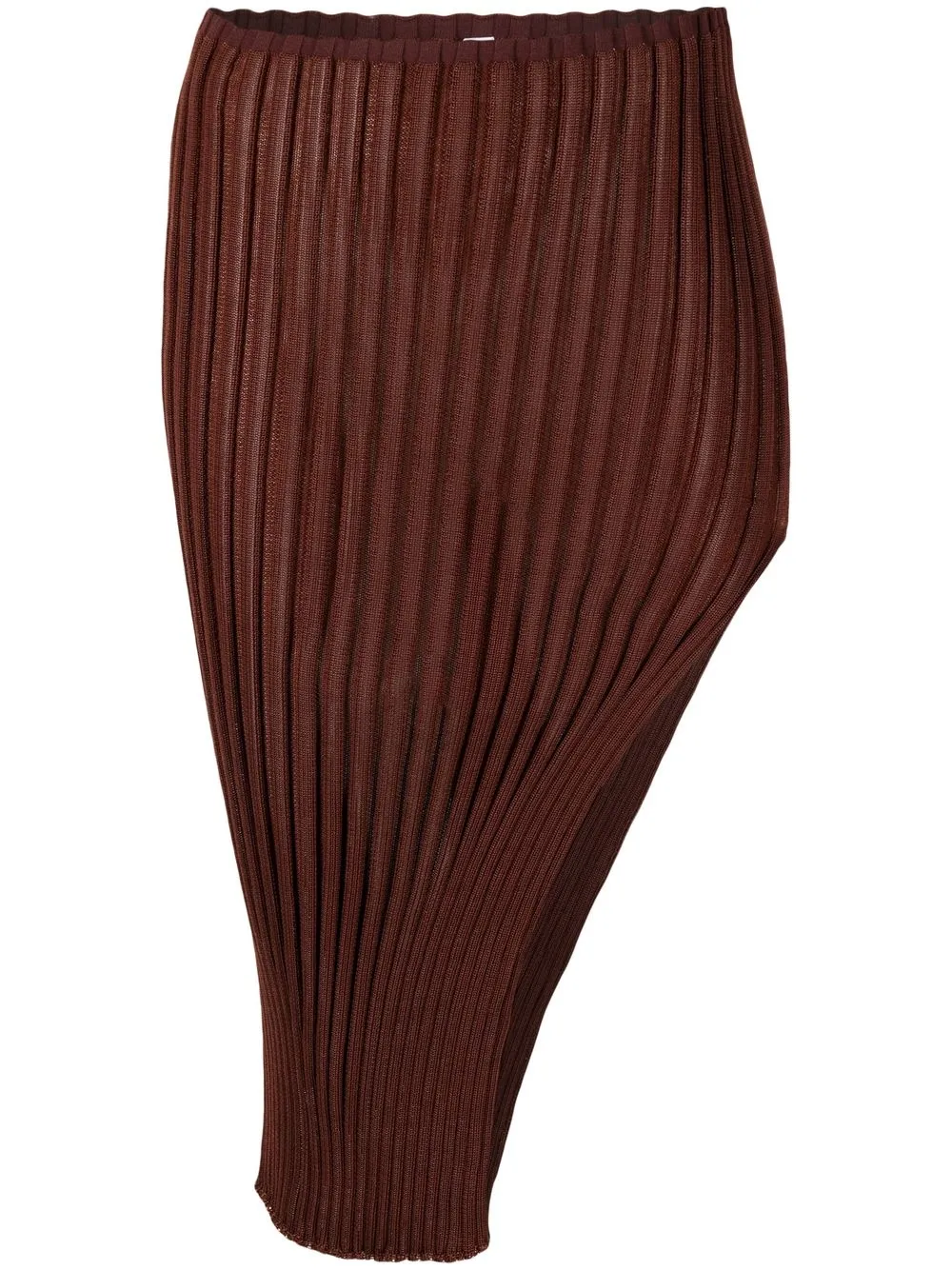 

A. ROEGE HOVE Ara side slit ribbed skirt - Brown