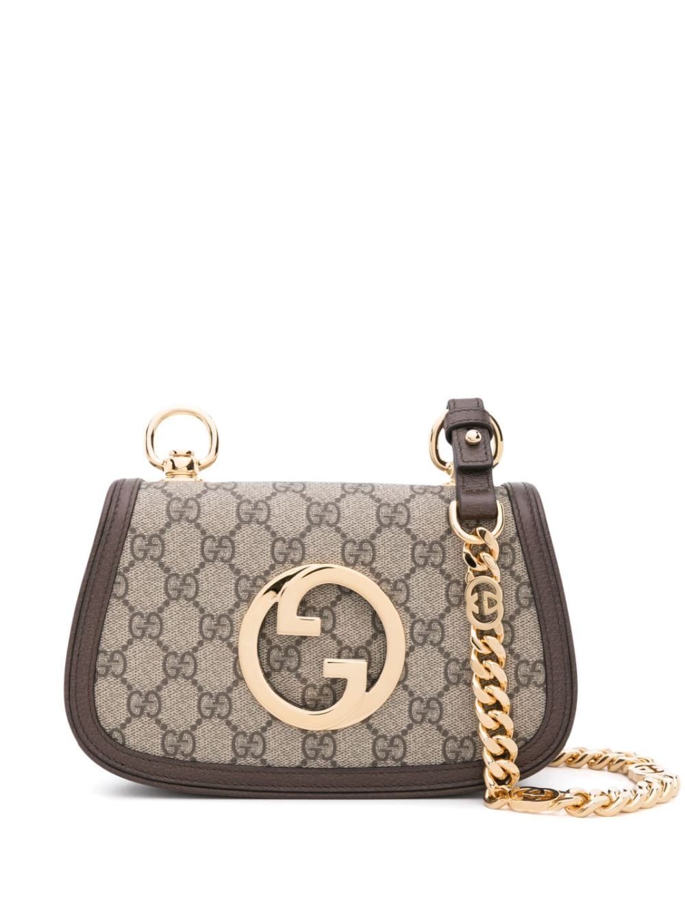 Shop Gucci Mini Blondie Shoulder Bag In Neutrals