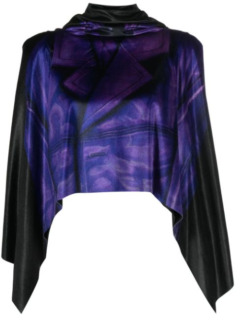 LOEWE abstract-print draped top Women