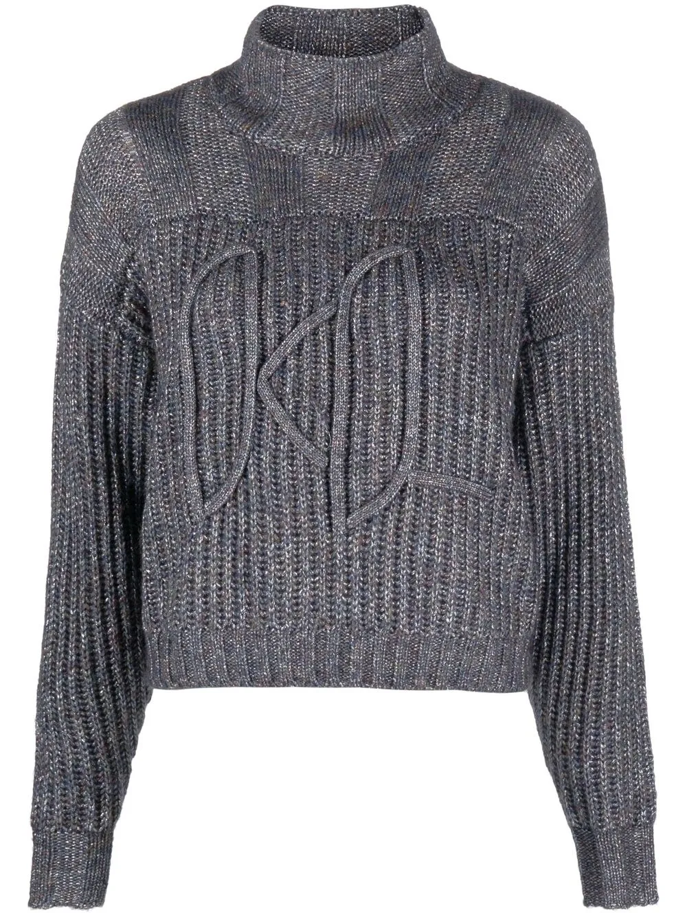 

Karl Lagerfeld logo-embroidered knitted jumper - Blue