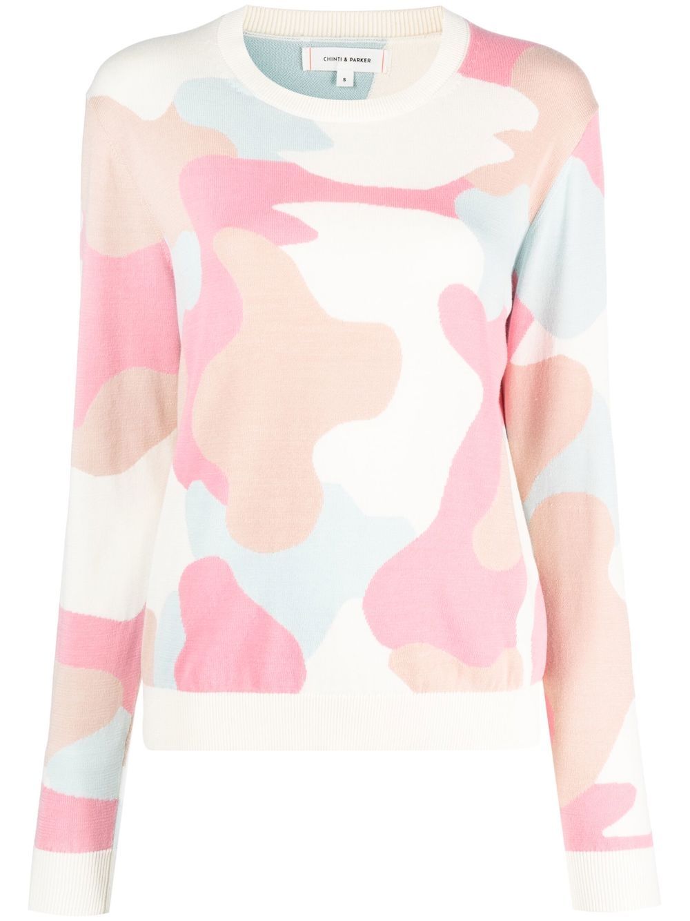 Chinti & Parker Camouflage Cotton Jumper In Neutrals