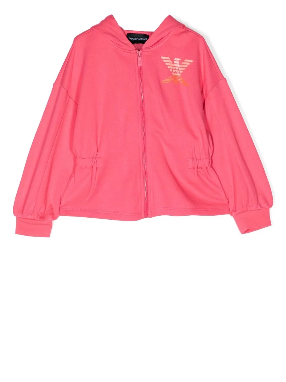 

Emporio Armani Kids logo-print zip-up hoodie - Pink