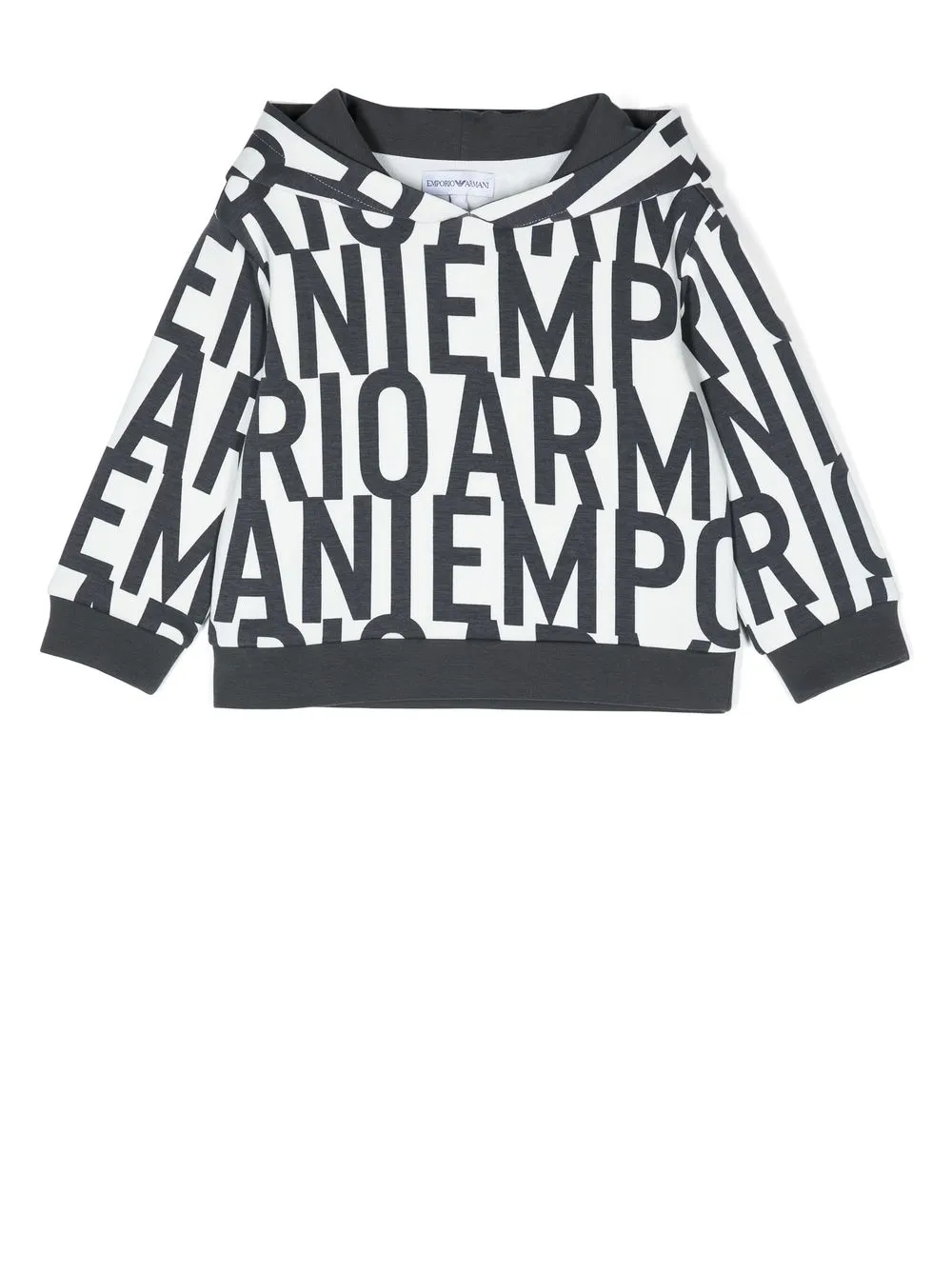 

Emporio Armani Kids all-over-logo hoodie - Black