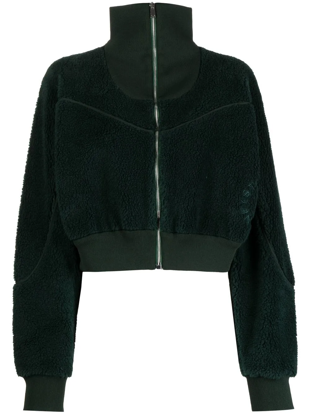 

Stella McCartney fleece cropped bomber jacket - Green