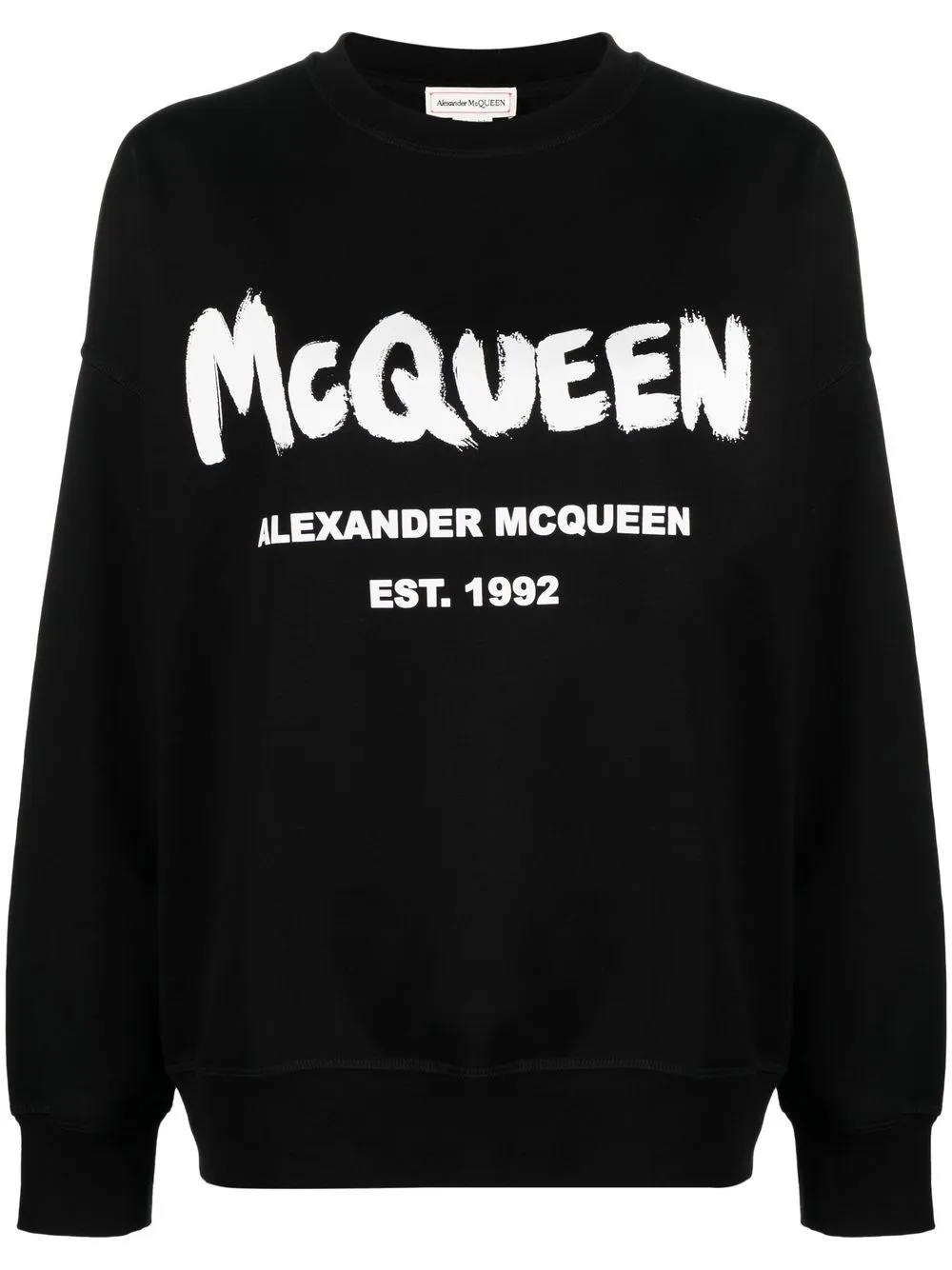 

Alexander McQueen sudadera con logo estampado - Negro