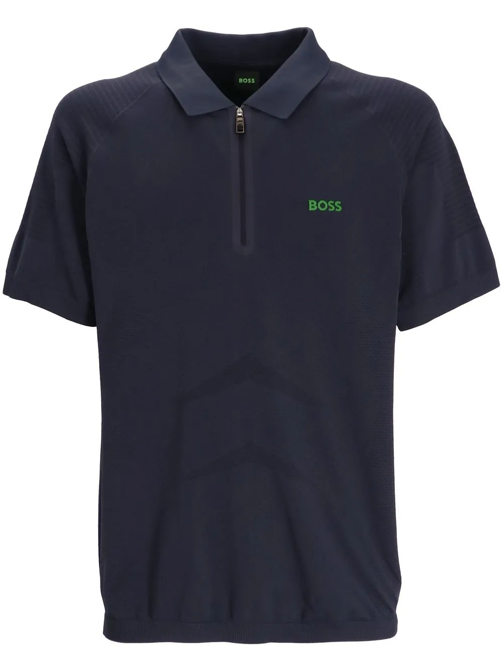 

BOSS logo-print cotton polo shirt - Blue