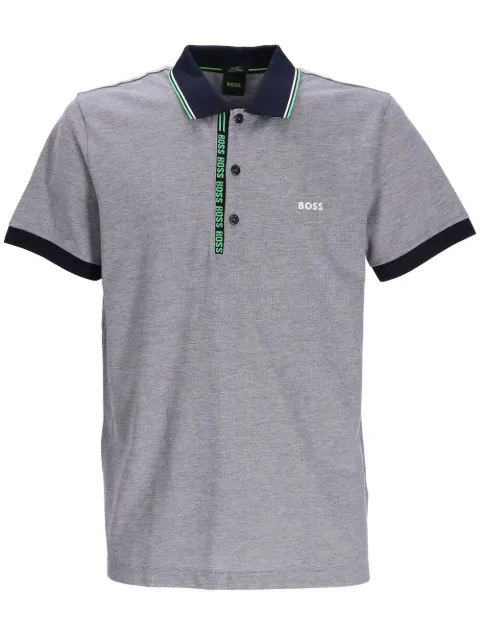 BOSS Camisa polo de algodão com logo