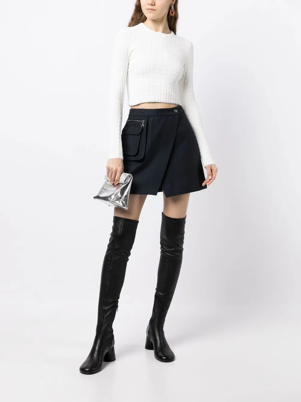

Alexander Wang cropped knitted top - White