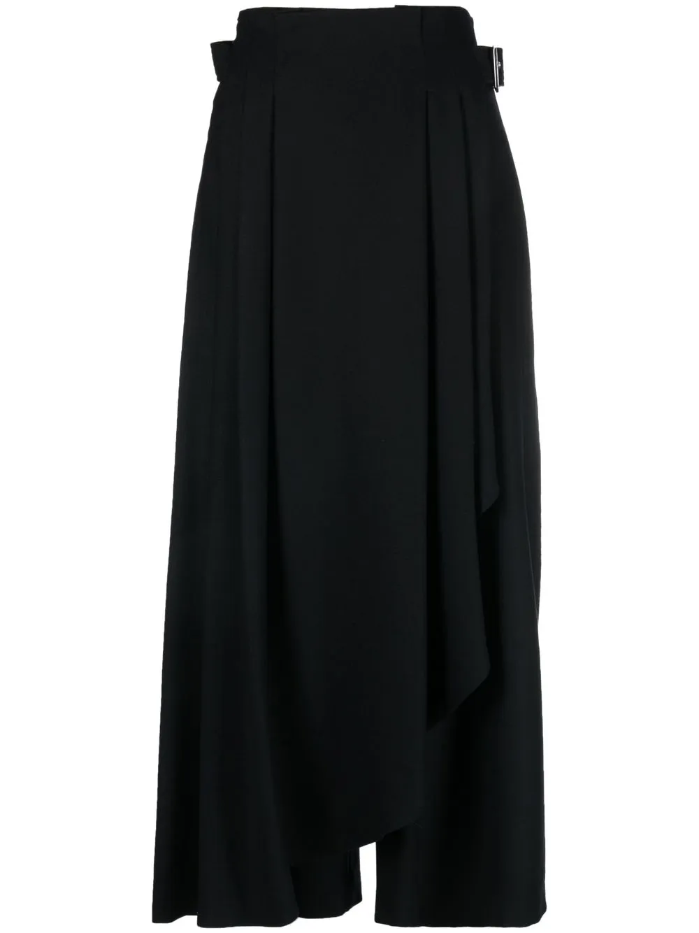 

Alberta Ferretti drape-detail high-waist culottes - Black
