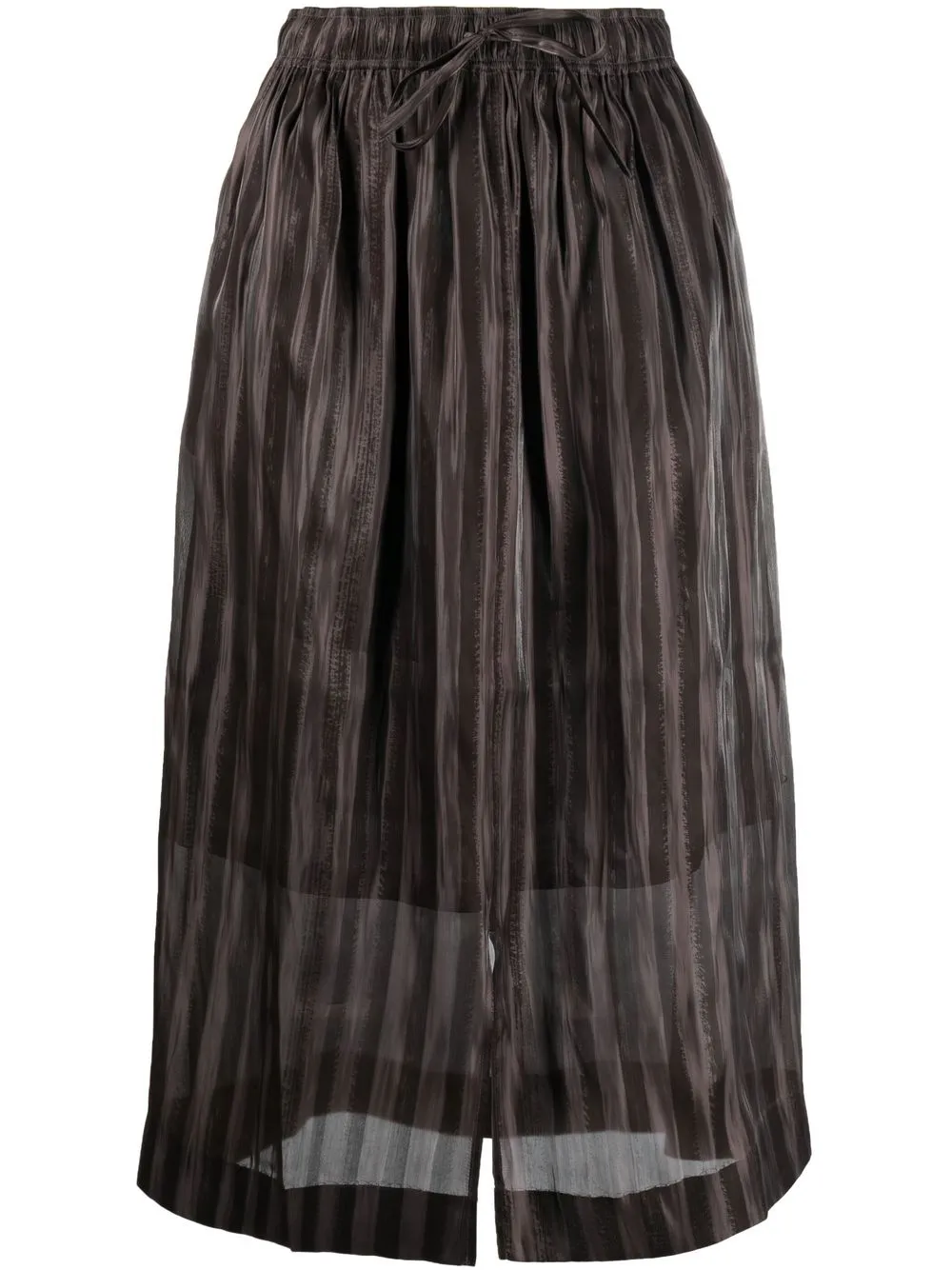 

Acne Studios striped flared midi skirt - Brown