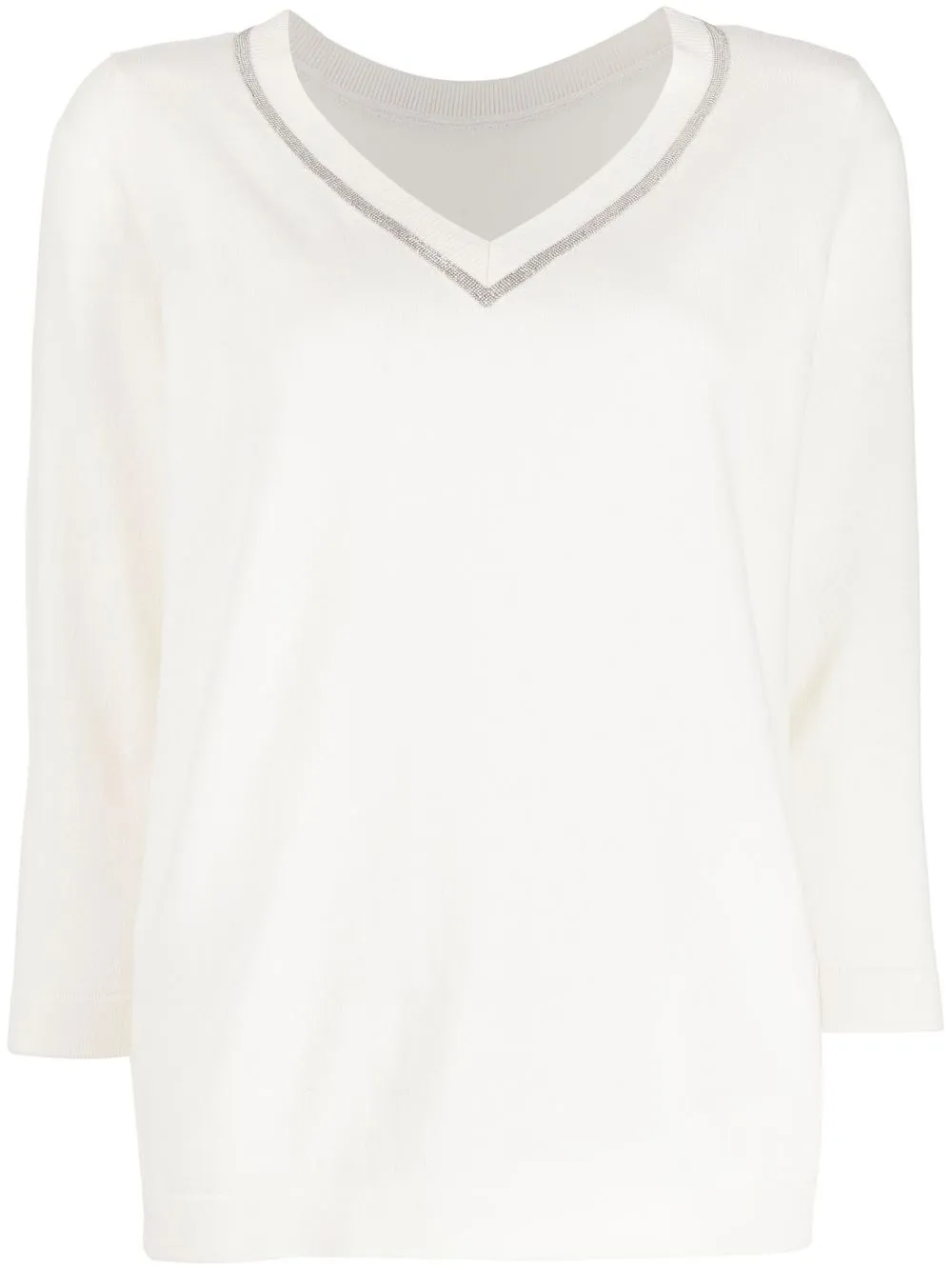 

Fabiana Filippi V-neck knit jumper - White
