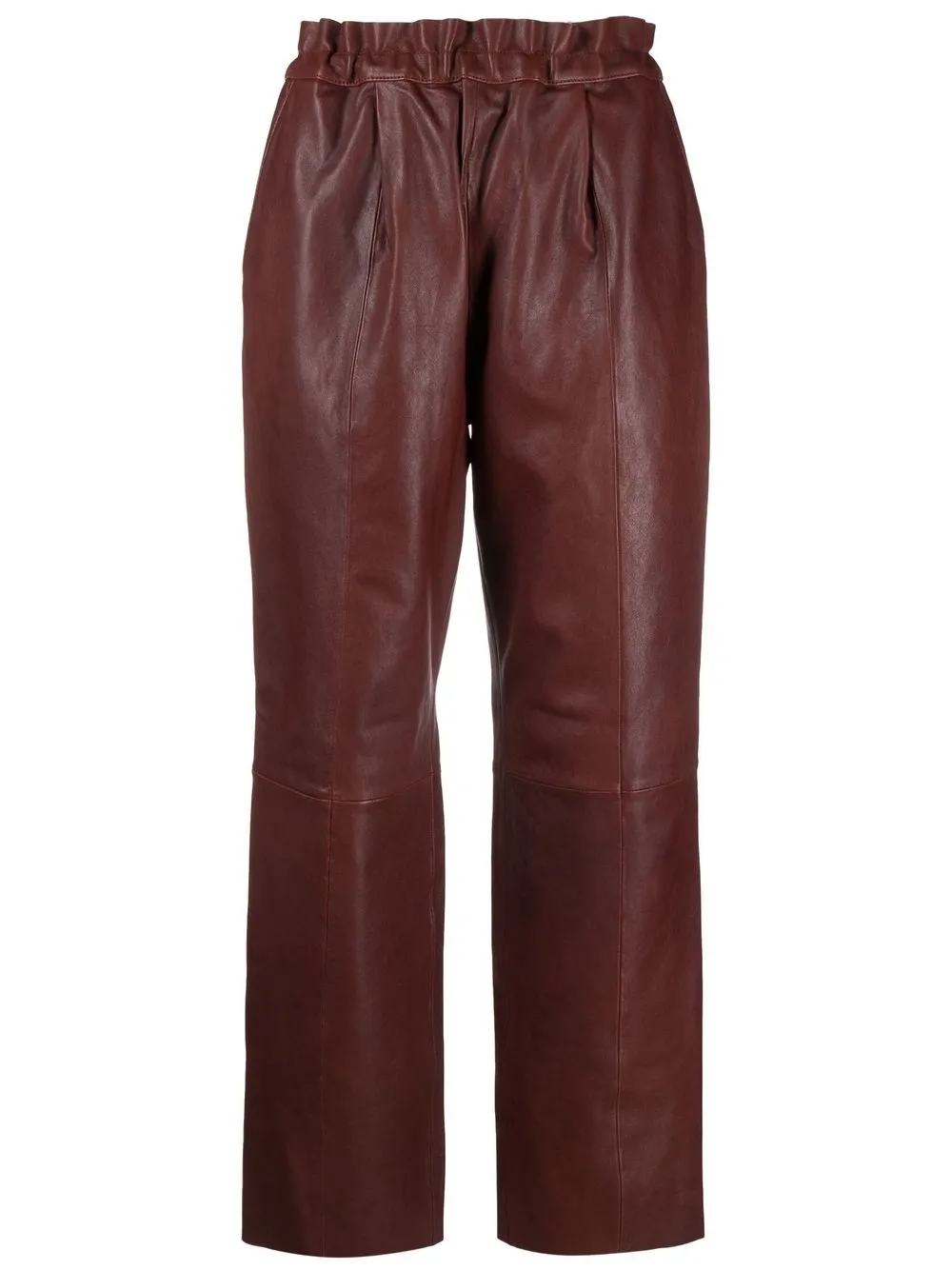 

Forte Forte straight-leg leather trousers - Brown