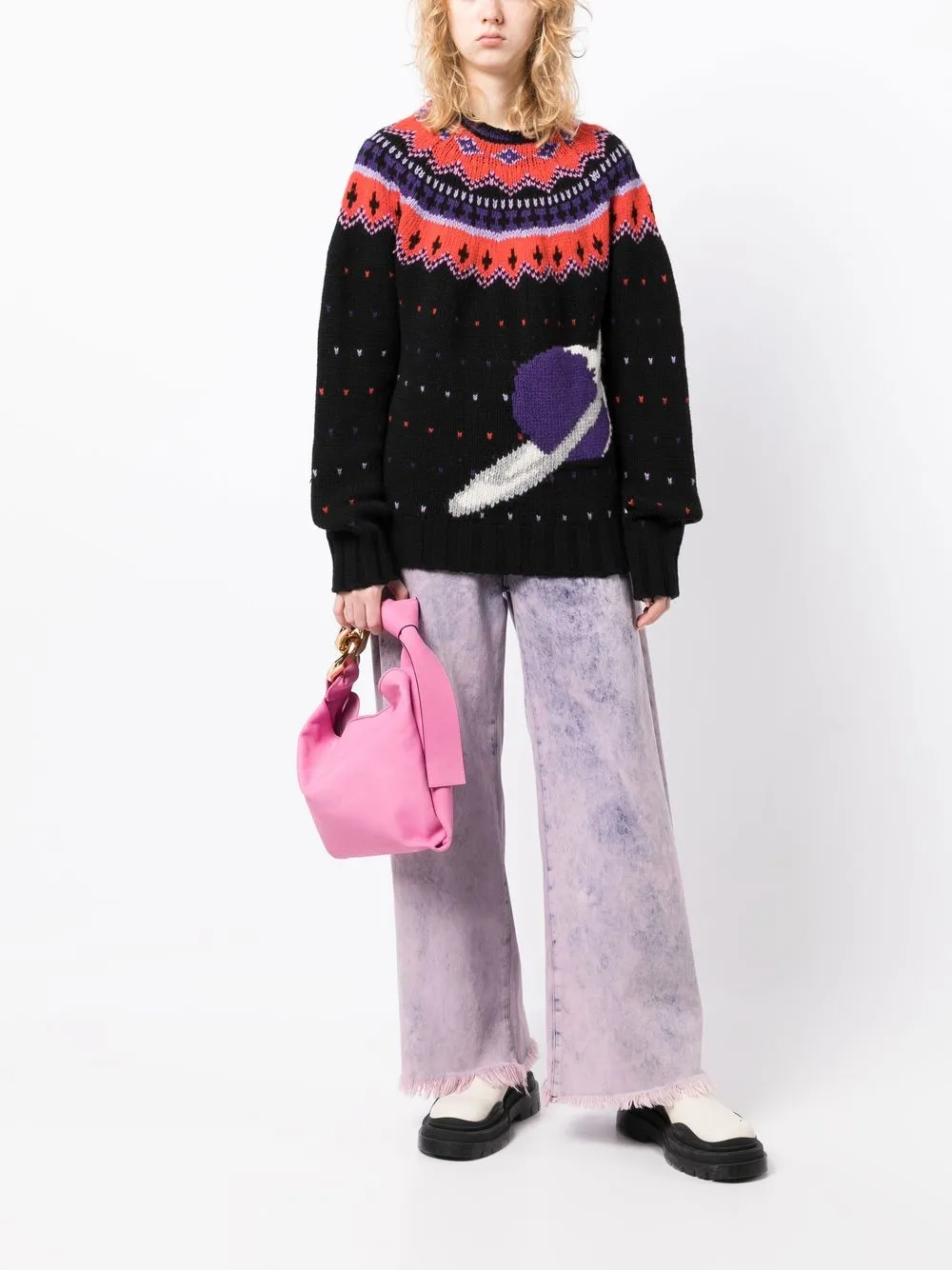 MSGM Intarsia trui - Zwart