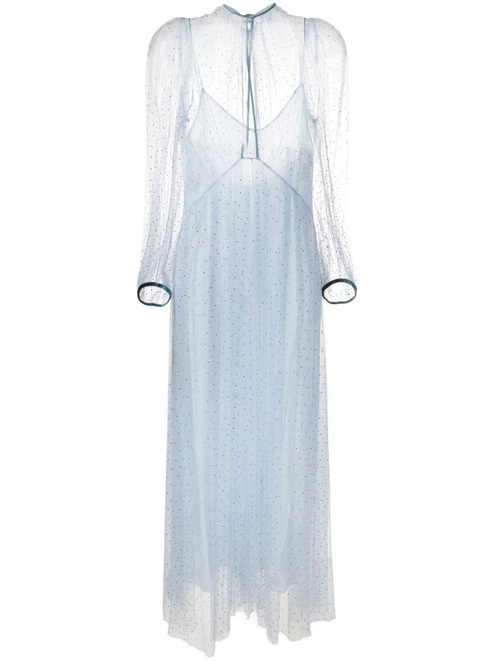 

Forte Forte sheer studded maxi dress - Blue