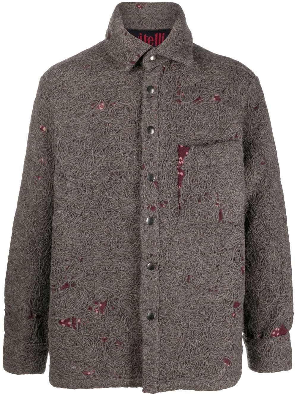 VITELLI Doomboh embroidered shirt jacket - Grey