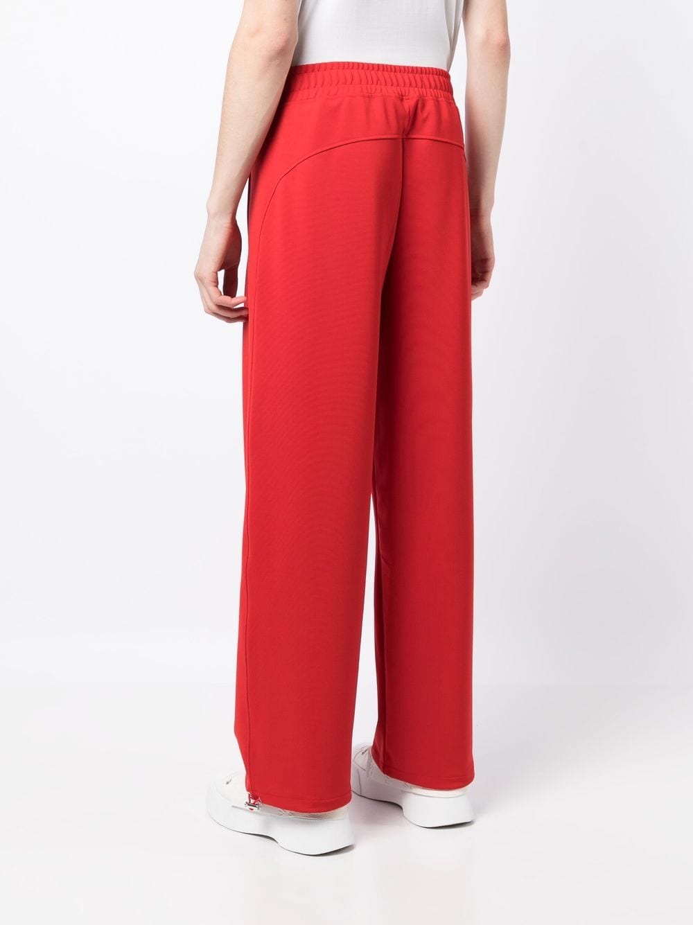 Shop Jw Anderson Drawstring -cuff Track Pants In Red