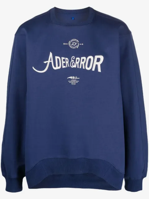 Ader Error سويت شيرت بأكمام طويلة وطبعة شعار الماركة