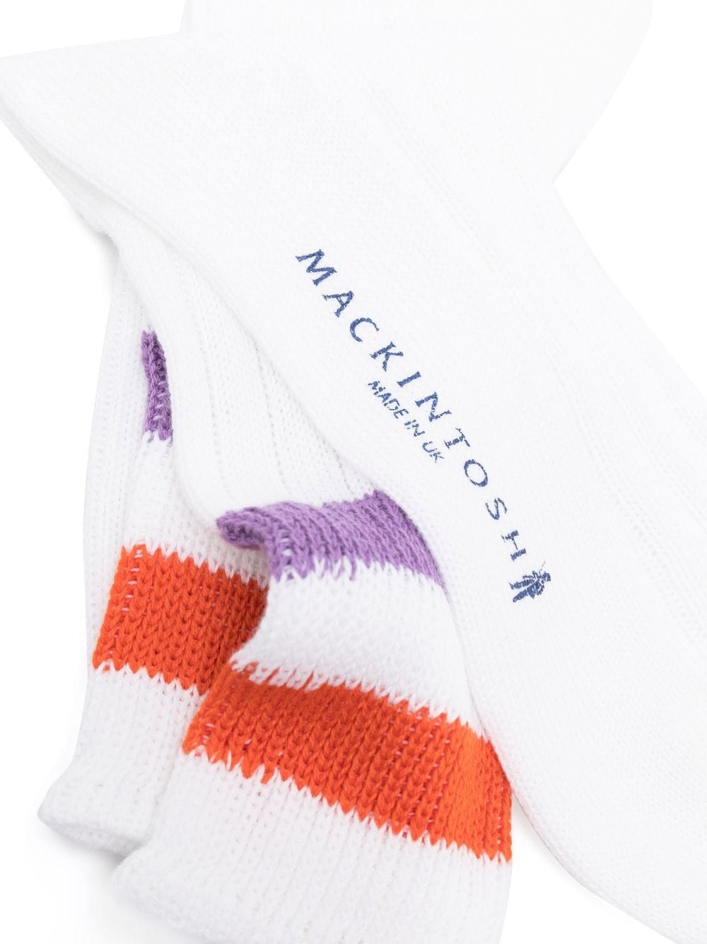 Mackintosh Sokken met gestreepte afwerking - Wit