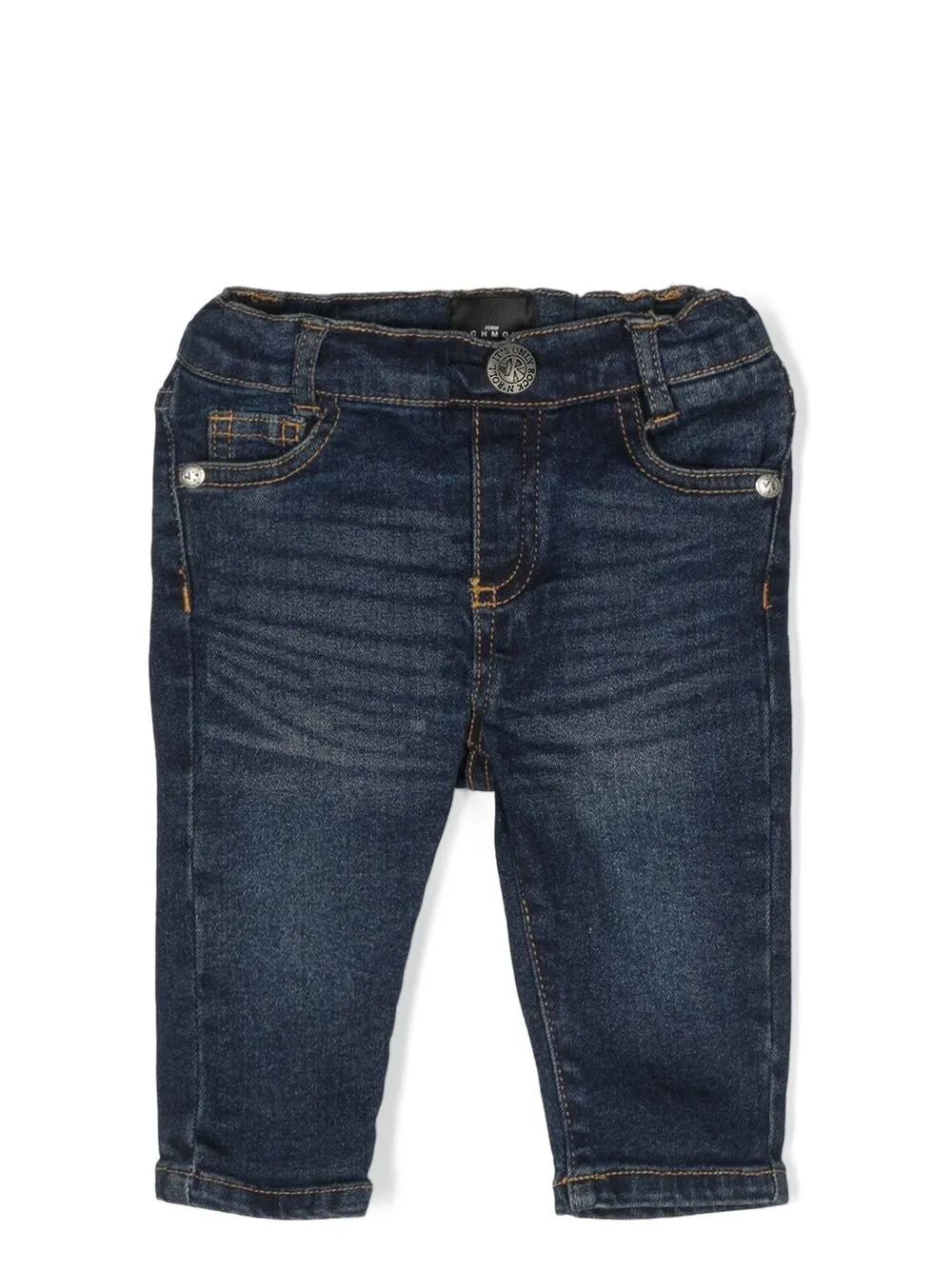 

John Richmond Junior slogan-print tapered jeans - Blue