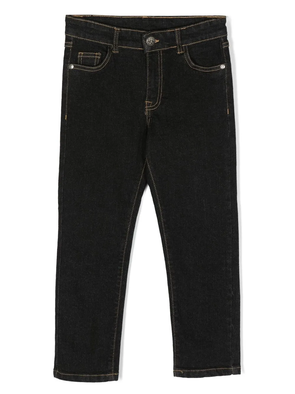 

John Richmond Junior logo-print straight-leg jeans - Black