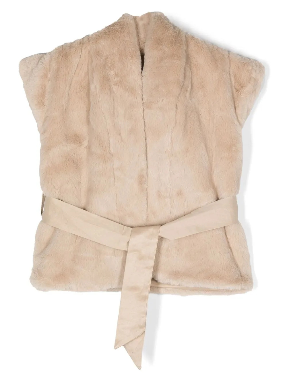 

Donsje faux-fur tied waistcoat - Neutrals