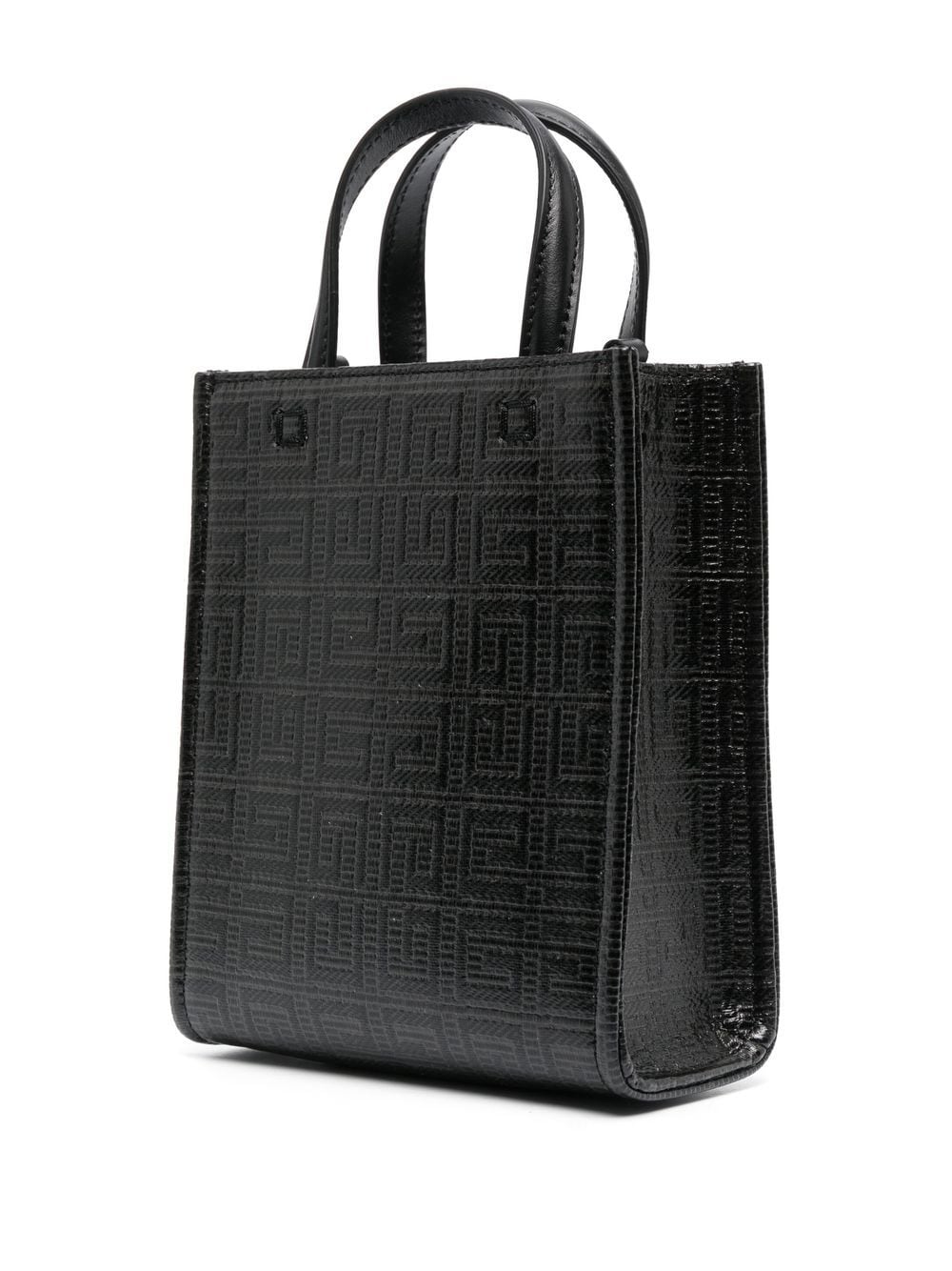 Shop Givenchy Mini Monogram-pattern Tote Bag In Black